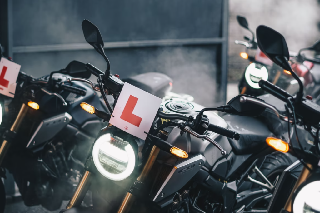 Honda motorcycles with L plates